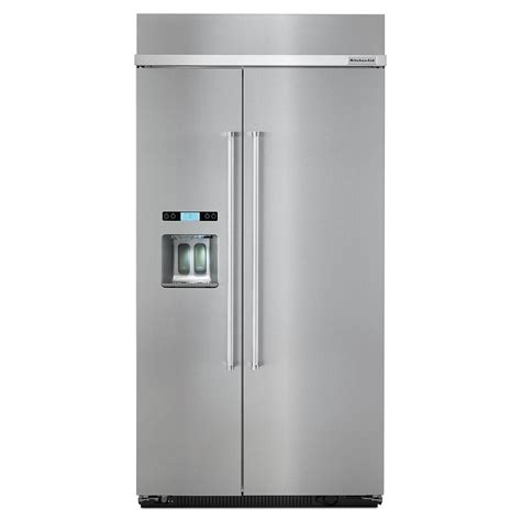 KitchenAid 25 Cubic Foot Built-In Side by Side Refrigerator, Stainless ...