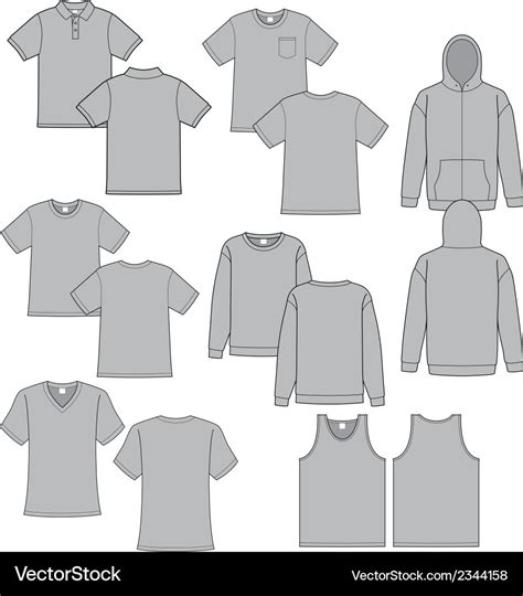 Apparel templates Royalty Free Vector Image - VectorStock