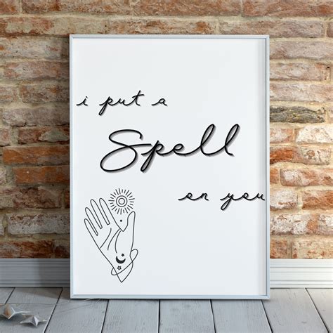 I Put a Spell on You Printable Art Halloween Home Decor - Etsy