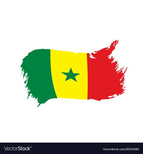 Senegal flag Royalty Free Vector Image - VectorStock