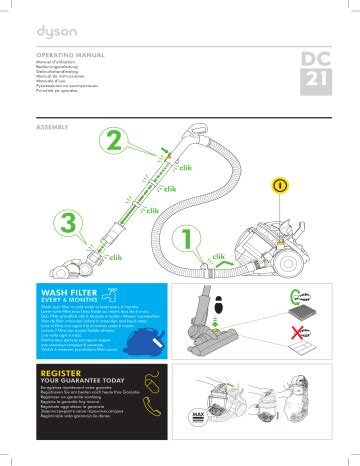 Dyson DC21, DC22 Manual De Instrucciones | Manualzz