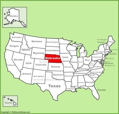 Nebraska State Map | USA | Maps of Nebraska (NE)