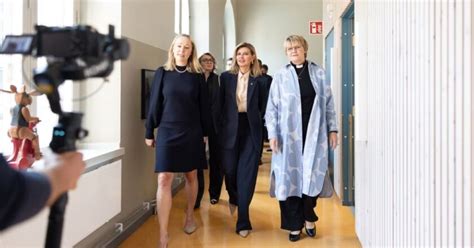 Ukraine's First Lady visits Aleris rehabilitation center in Sweden to support war-affected ...