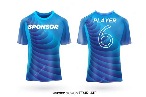 Premium Vector | Sports blue jersey template sport t shirt sublimation design