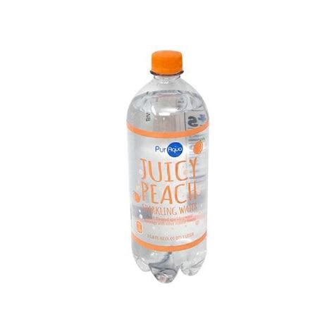 PurAqua Peach Sparkling Flavored Water (33.8 fl oz) from ALDI - Instacart