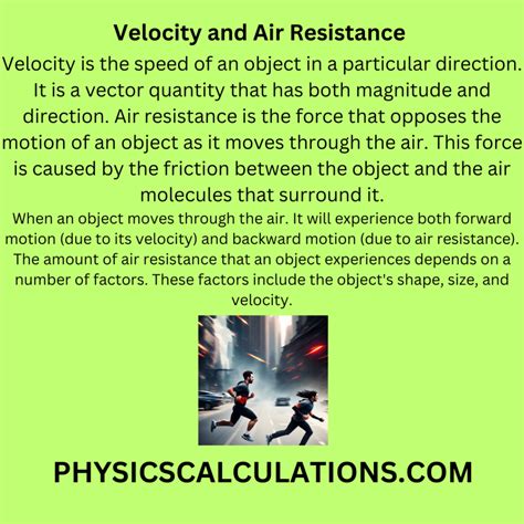 Velocity and Air Resistance