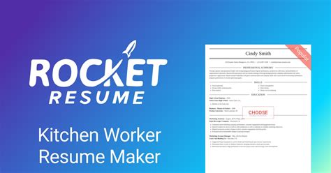 Kitchen Worker Resume Maker | Rocket Resume