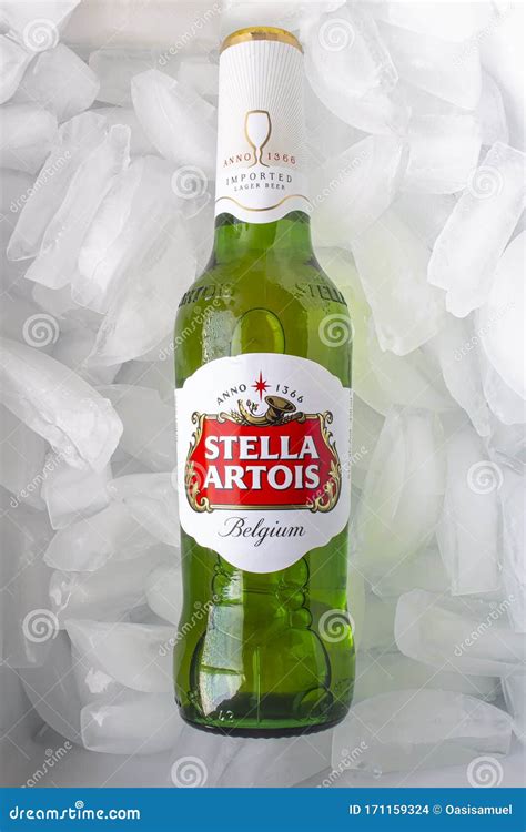 A Bottle of Stella Artois Beer Bottle on Ice Editorial Stock Image - Image of dripped, alcohol ...