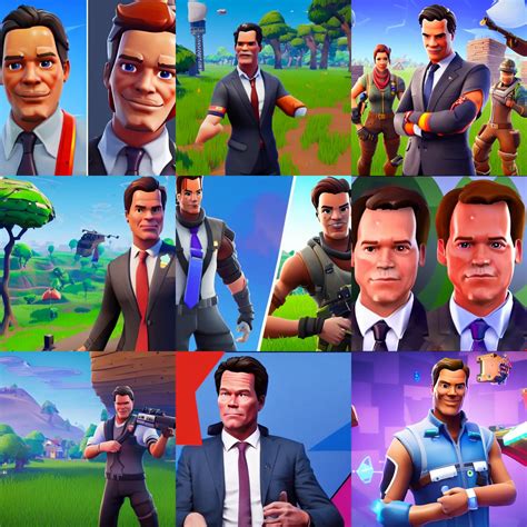 gameplay screenshot of mark rutte as a fortnite skin, | Stable ...