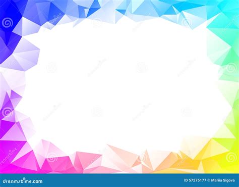 Colorful Rainbow Polygon Background or Vector Stock Vector - Illustration of element, geometric ...