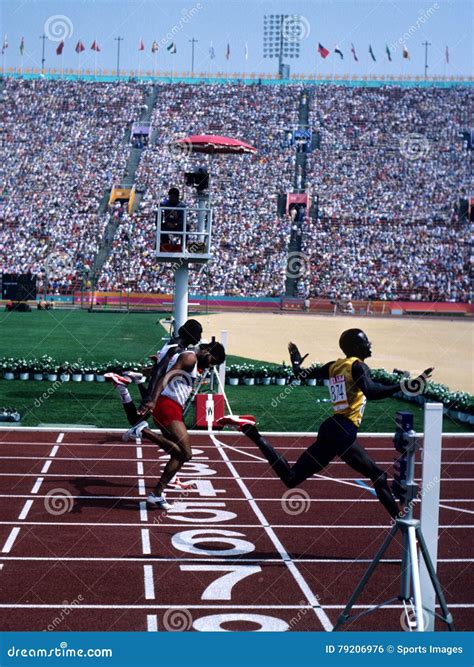 Olympic 100 Meter Race. editorial photo. Image of action - 79206976