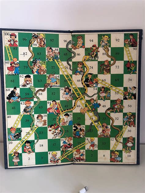 Vintage Snakes and Ladders Board - Etsy