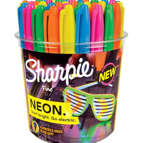 Sharpie Neon Fine Point Permanent Markers, 36pk, Assorted Colors - Walmart.com - Walmart.com