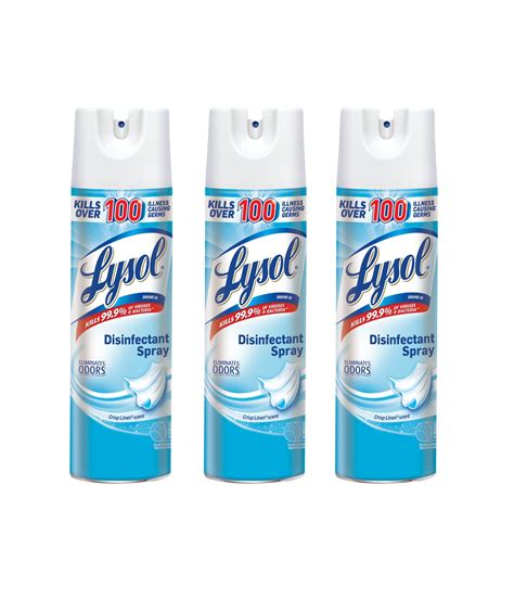 Lysol Disinfectant Spray, Crisp Linen Scent, 19oz - 3 pack | Urgent Source - The Premier ...