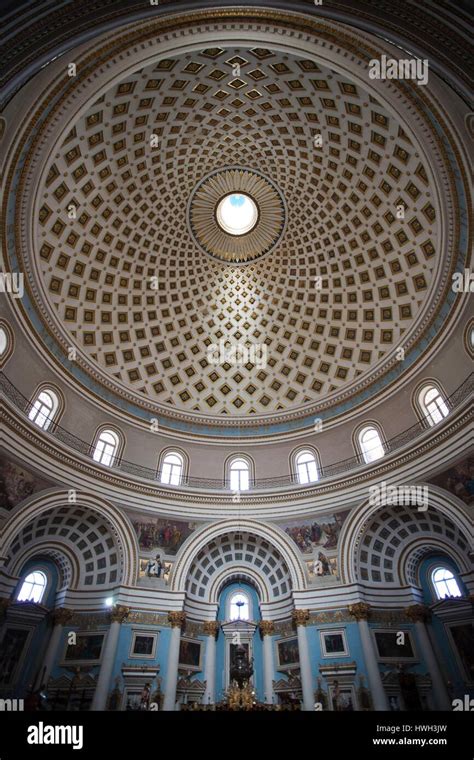 Malta, Central, Mosta, Mosta Dome church, interior Stock Photo - Alamy