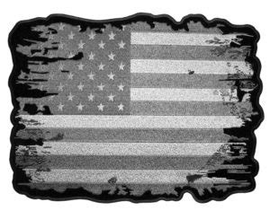 Patriotic Subdued Distressed American Flag Embroidered Biker Patch – Quality Biker Patches