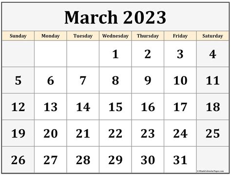 Mar 2023 Calendar Printable Free - Time and Date Calendar 2023 Canada