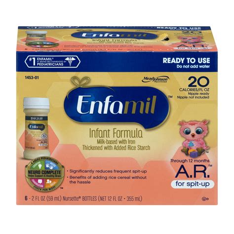 Enfamil Infant Formula, Clinically Proven To Reduce Reflux Spit-Up In Week, With Iron, DHA ...