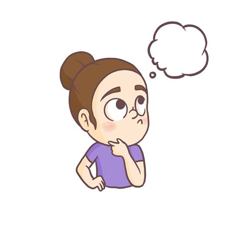 Girl Think Sticker by Pibubear for iOS & Android | GIPHY