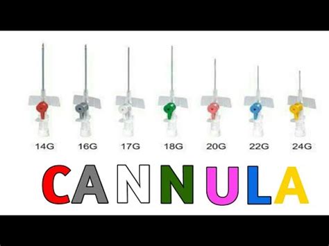 IV Cannula Sizes, color,types and uses - YouTube