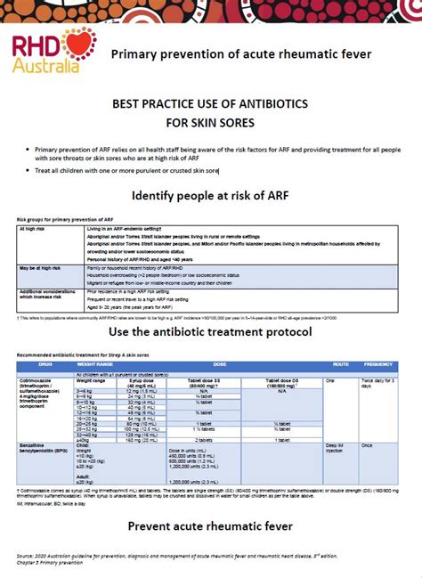 Educator tools - Primary prevention: skin sore treatment | Rheumatic ...