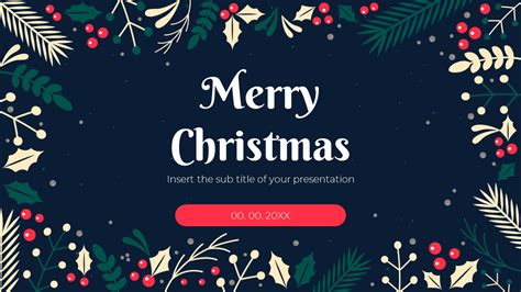 Christmas presentation template for Google Slides and PowerPoint