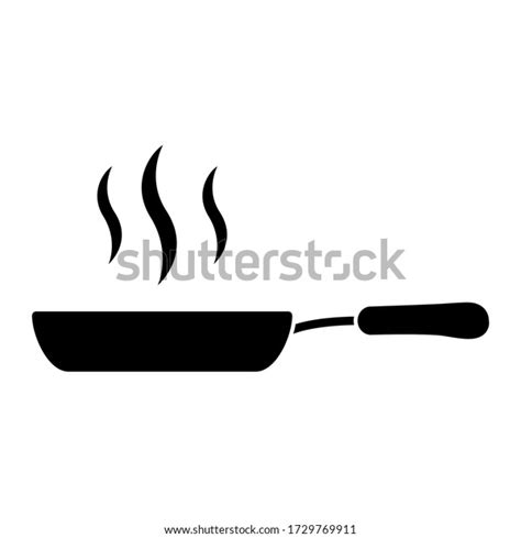 Frying Pan Icon Modern Silhouette Style Stock Vector (Royalty Free ...