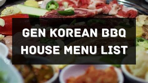 GEN Korean BBQ House Menu Prices Philippines 2024 [Updated] — All About ...