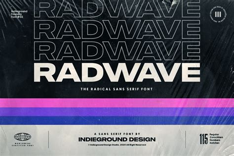 Radwave Font | Bold Retro 80s Font | Indieground Design