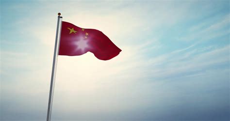 Chinese Flag Waving is a Stock Footage Video (100% Royalty-free) 1038307196 | Shutterstock