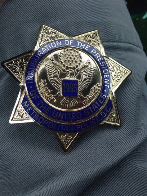 DC Police Inauguration Badge 1985