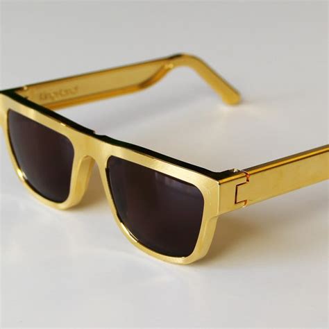 Gold-Plated Sunglasses | Sunglasses, Mens frames, Gold