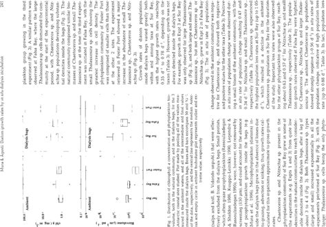 Distribution of chlorophyll a concentration and phytoplankton ...