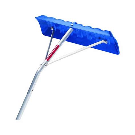 GARANT 24-Inch Poly Blade Aluminum Handle Snow Roof Rake with 16-Foot Reach