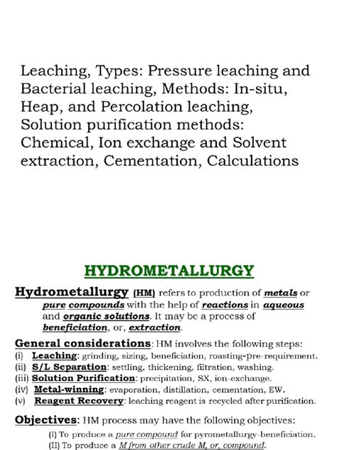 Hydrometallurgy | PDF