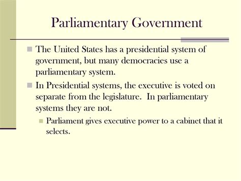 Lecture #16: Parliamentary Government - ppt download