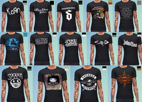 Mod The Sims - Rock/Metal T-Shirts (Both Genders :))