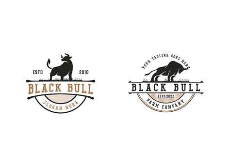 Vintage classic bull longhorn logo design template 21567921 Vector Art ...