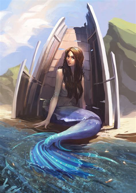 ArtStation - Fantasy Art, James Brouwer | Mermaid artwork, Anime mermaid, Fantasy mermaids