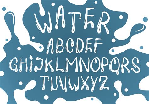 White Water Font Vector Set 129580 Vector Art at Vecteezy