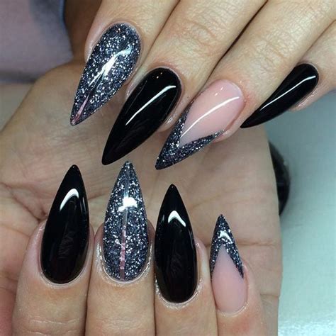 Best Black Stiletto Nails Designs For Your Halloween – OSTTY