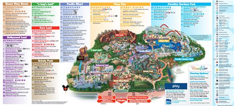 Disneyland California Adventure Map Printable