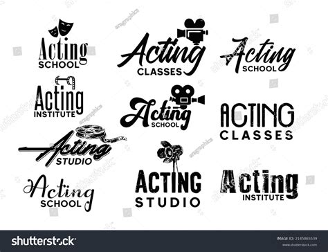 Acting School Vector Logo Acting Institute Stock Vector (Royalty Free ...