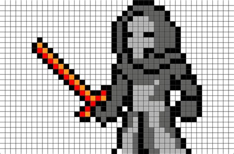 Star Wars Kylo Ren Pixel Art | Pixel art, Star wars blanket, Star wars ...