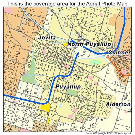 Aerial Photography Map of Puyallup, WA Washington