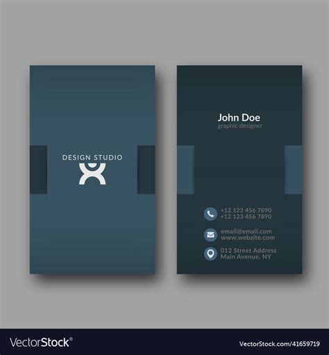 Design studio business card template Royalty Free Vector