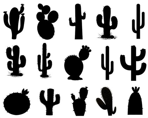 Cactus Svg, Cactus Silhouette, Cactus Svg Bundle, Cactus Svg Files for Cricut, Cactus Vector Buy ...