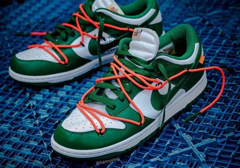 Off-White Nike Dunk Low University Red Pine Green Michigan Release Info ...