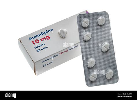 A generic box of Amlodipine pills commonly used for the treatment of ...