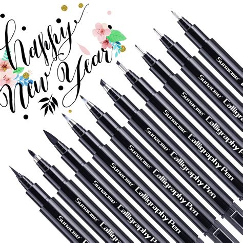 Buy Calligraphy Pens, Hand Lettering Pen, Caligraphy Brush Pens Set for Beginner, 10 Size Brush ...